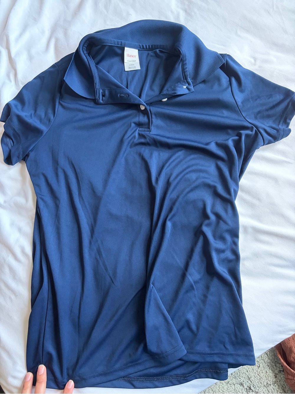 Hanes Women's Short Sleeve Polo Tee - Navy Blue